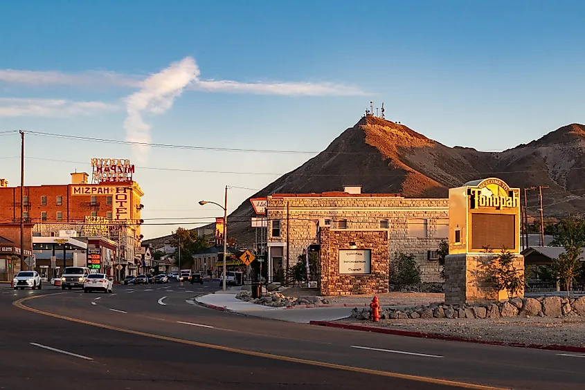 A view of the town of Tonopah, Nevada.