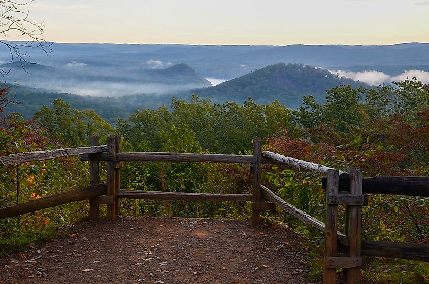 The overlook at Morrow Mountain State Park, North Carolina.