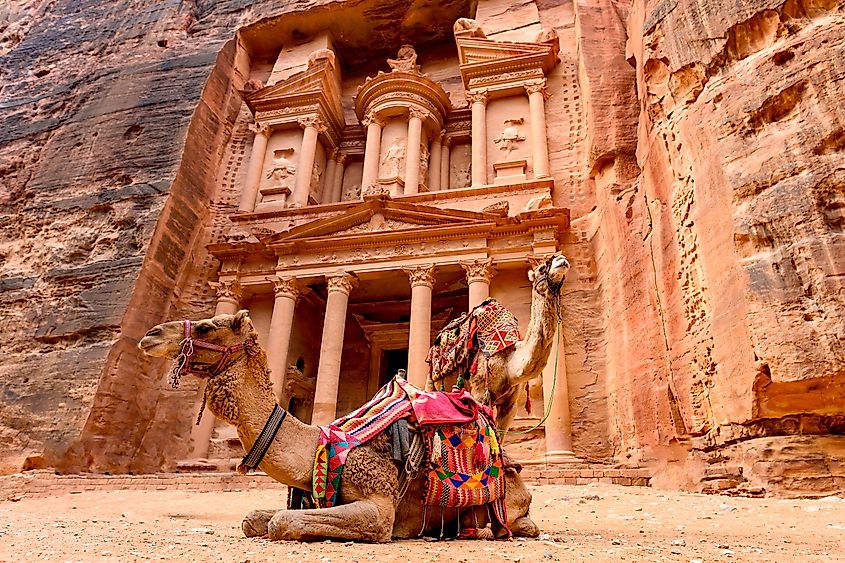 The beautiful ancient city of Petra in Jordan.