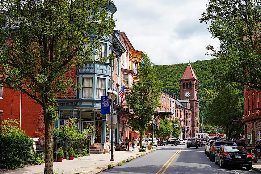 The historic downtown of Jim Thorpe, Pennsylvania