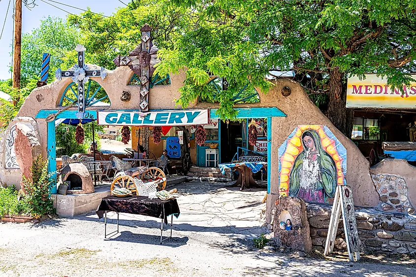 A souvenir store in Chimayo, New Mexico. Image credit Andriy Blokhin via Shutterstock