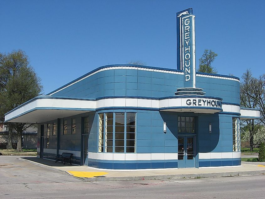 The Greyhound Bus Station is one of eight sites in Blytheville listed on the National Register of Historic Places