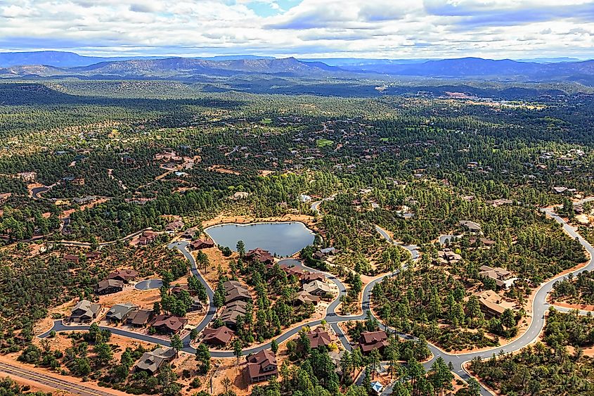 View of the Mogollon Rim from Payson, Arizona.