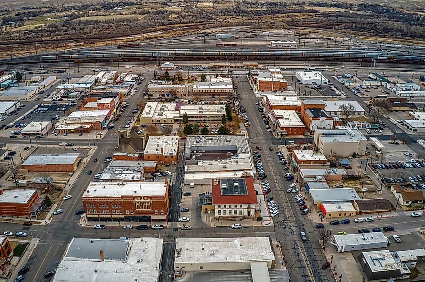 Aerial view of La Junta, Colorado