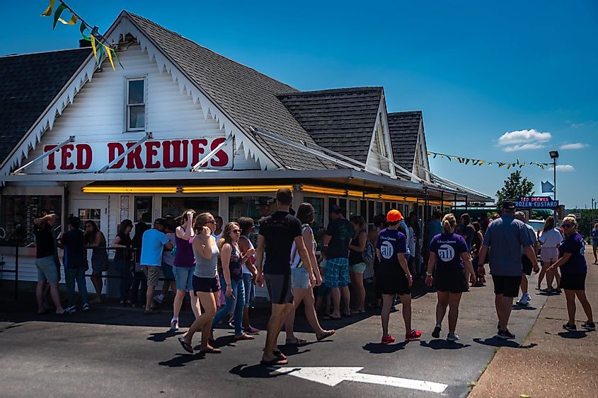 Ted Drews frozen custard and ice cream shop at St. Louis, Missouri