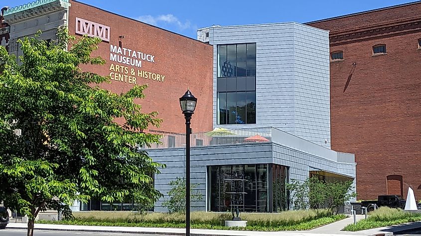 External view of the Mattatuck Museum in Waterbury, Connecticut