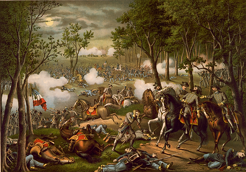 Battle of Chancellorsville, by Kurz and Allison, 1889