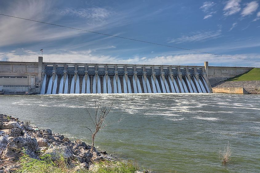 Hydroelectric Dam on the Brazos River