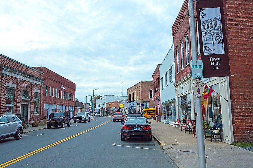 The charming downtown area of Onancock, Virginia
