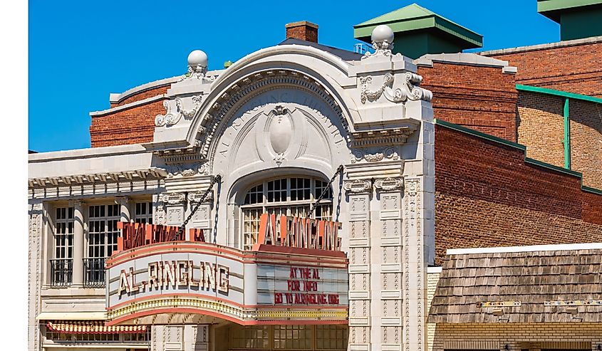 The Al Ringling Theater in downtown Baraboo on a beautiful Summer day.