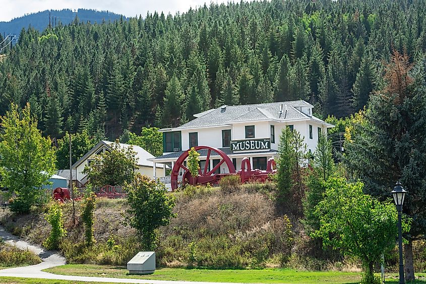 The Shoshone County Mining and Smelting Museum at the Bunker Hill Staff House in the Silver Valley city of Kellogg, Idaho, via Kirk Fisher / Shutterstock.com