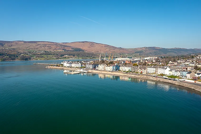 The scenic waterfront of Warrenpoint, Northern Ireland.