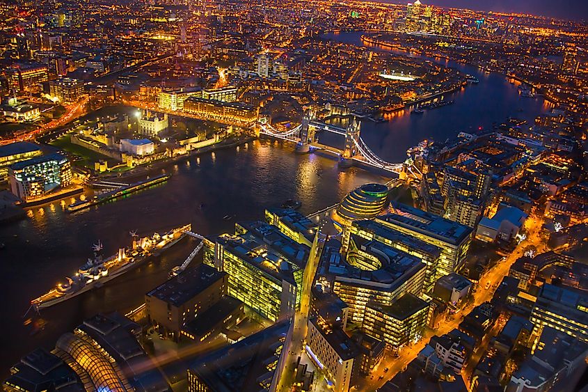 London at night