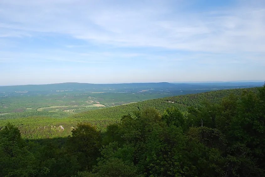 Looking southeast from atop Cacapon Mountain.