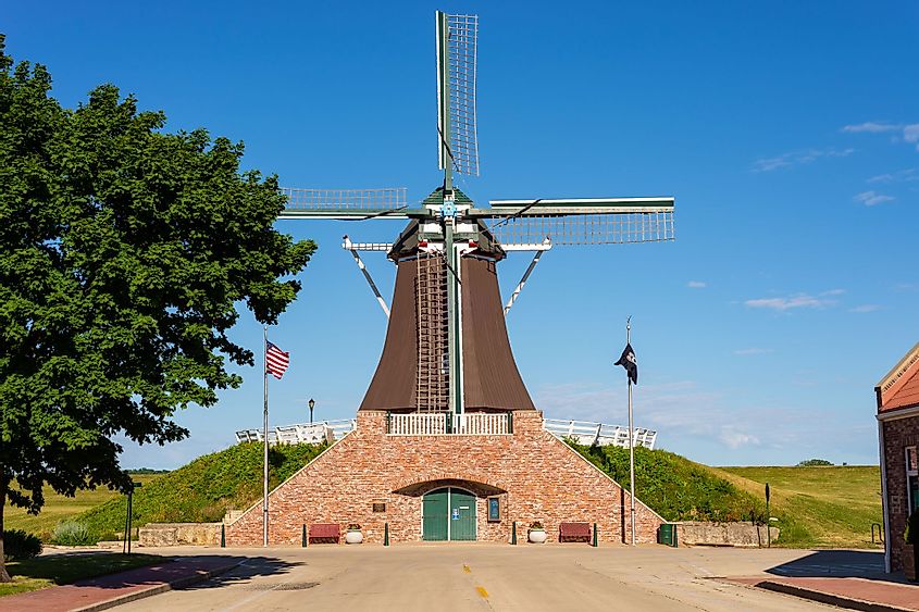 The De Immigrant Windmill on the historic Lincoln Highway in Fulton, Illinois