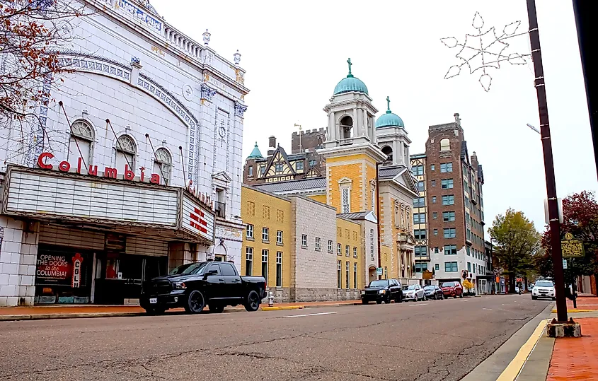The historic townscape of Paducah, Kentucky.