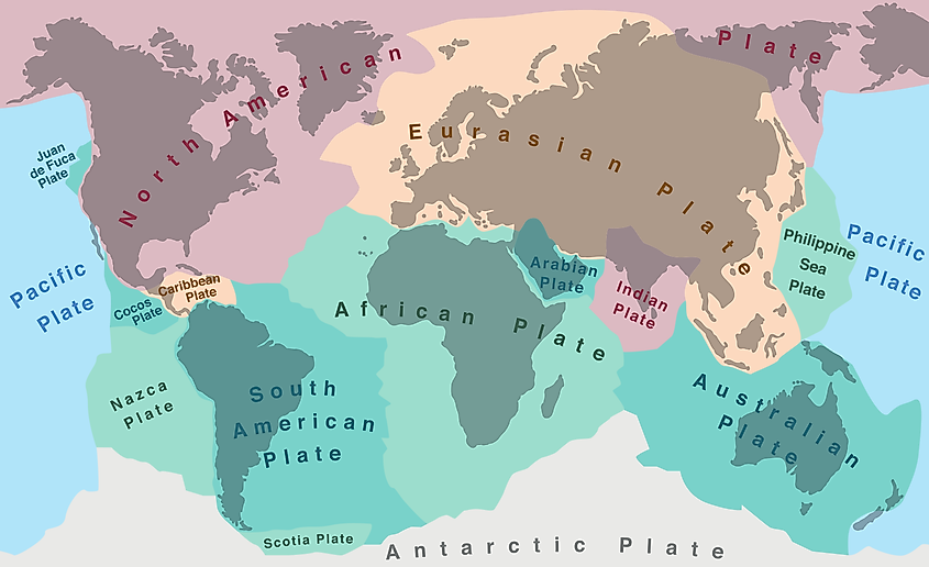 tectonic plates of the world