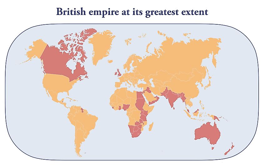 The British Empire at its greatest extent.