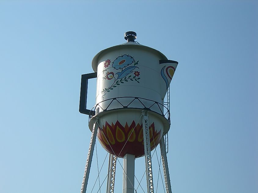 Swedish-style coffee pot in Stanton, Iowa