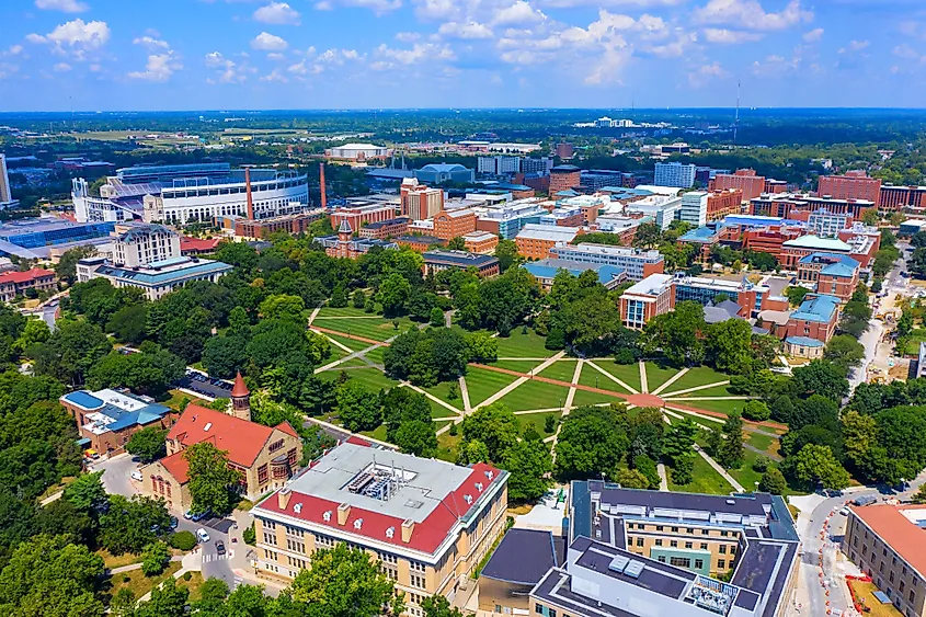 Aerial view of Columbus, Ohio