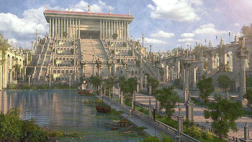 Illustration of the Temple of Artemis at Ephesus.