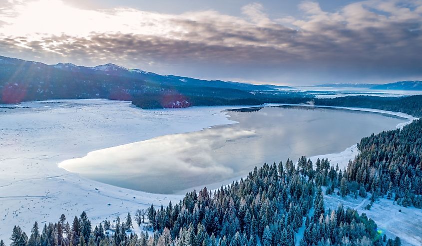 Morning light over Little Payette Lake McCall, Idaho