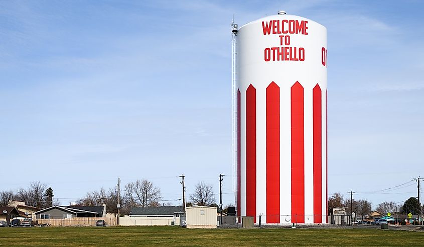 Water tower in Othello, Washington.