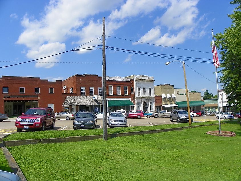 Courthouse Square, Vienna, Illinois.