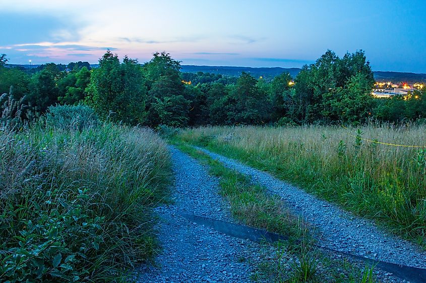 View of Sunset at Red Hill in Dover, Ohio.