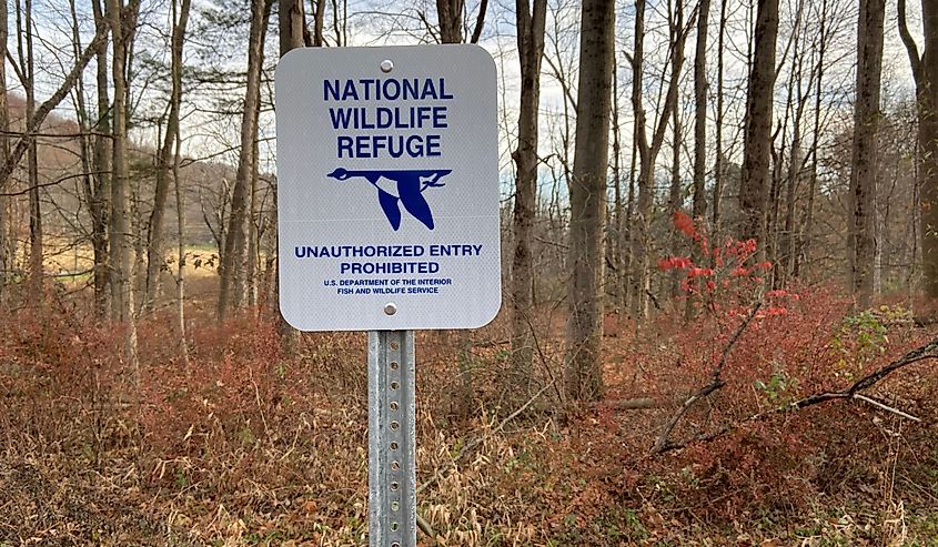 Sign in National Wildlife Refuge in Stroudsburg, PA.