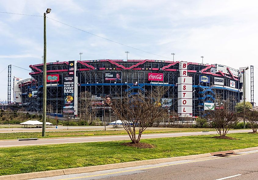 The Bristol Motor Speedway in Bristol, Virginia