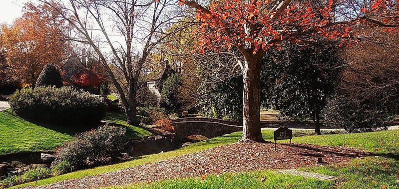 Cotswold neighborhood on a fall day.