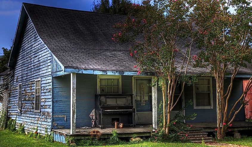 A small home in the town of Slaughter Louisiana.