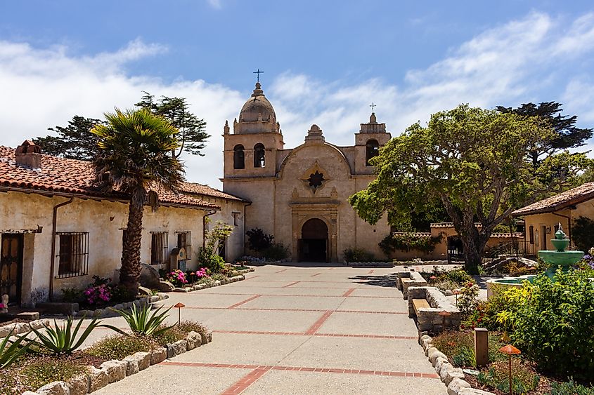 Carmel-by-the-Sea, California: The Capilla (chapel) at Mission San Carlos Borromeo del Ro Carmelo, via TMP - An Instant of Time / Shutterstock.com