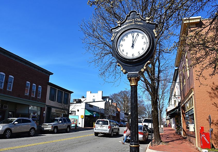 Clock in the Old Town of Warrenton, Virginia