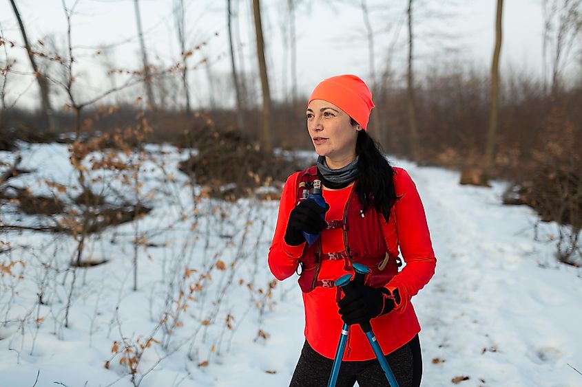 A hiker demonstrates adequate coverage. Via Shutterstock / Newman Photos