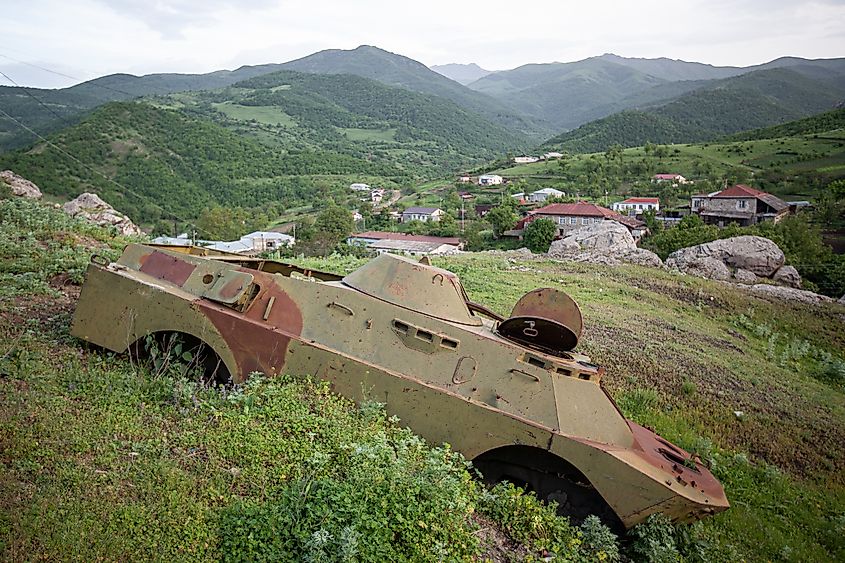 The self-declared republic of Nagorno-Karabakh is the subject of an unresolved territorial dispute between Azerbaijan and Armenia. Via Shutterstock / Sebastian Kastelier