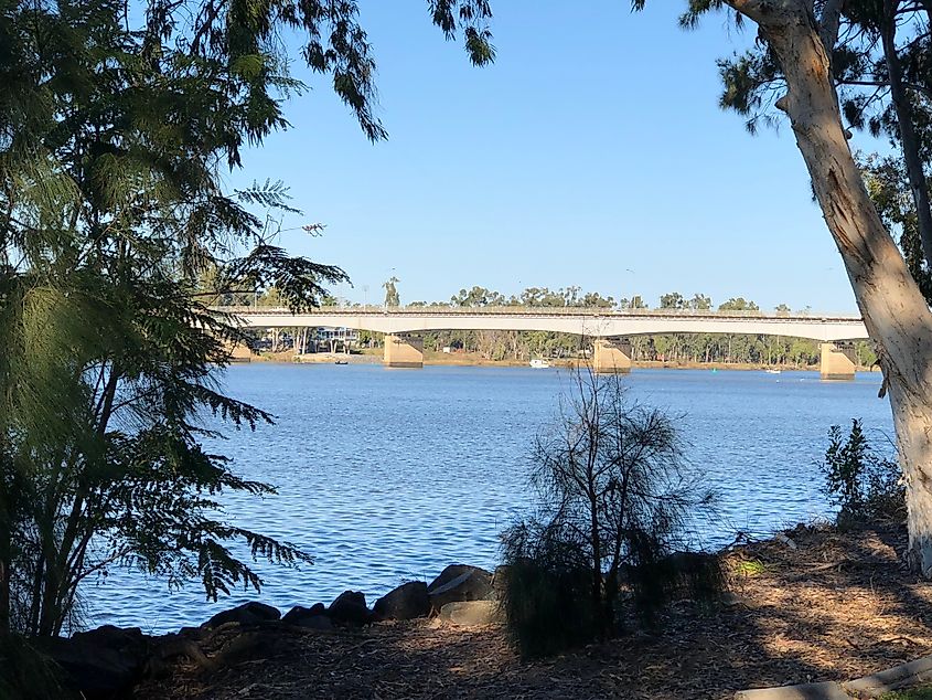 A bridge over the Fitzroy River in Queensland, Australia.