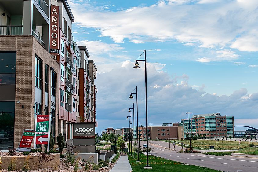 A residential area in Lone Tree, Colorado