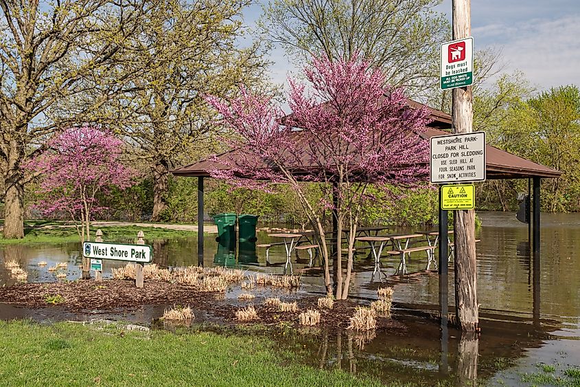 A beautiful park in Shorewood, Illinois