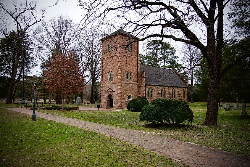 St Lukes Church and Cemetery in Smithfield, Virginia.