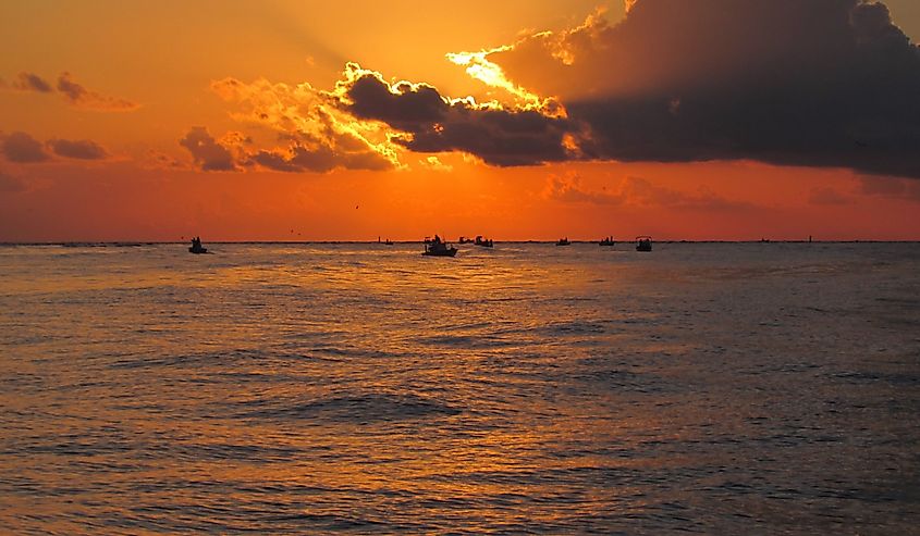 Sunset over Grand Isle. 