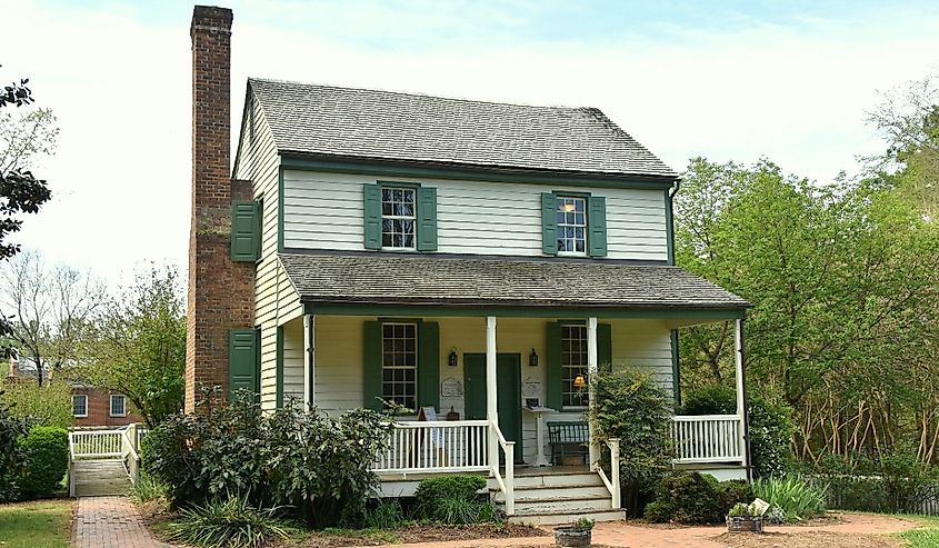 Home of Quaker Alexander Dixon, now the town visitor center, Hillsborough, North Carolina.