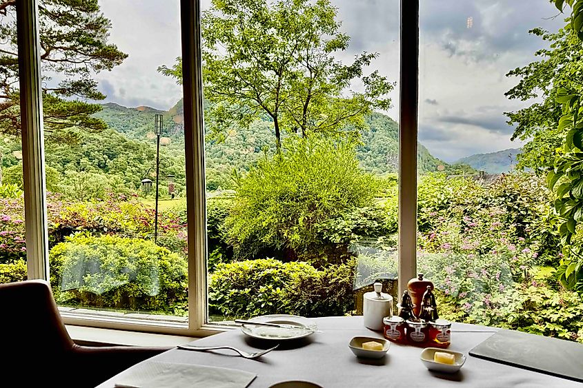 Keswick Borrowdale Gates Hotel Image credit Bryan Dearsley view from restaurant