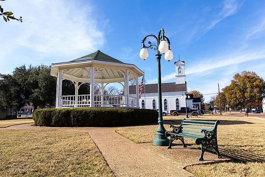 The Gazebo on Otstott Park in Jefferson, Texas, US