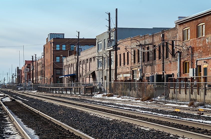Billings, Montana. Urban view from the railroad.