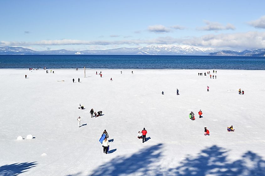 Lake Tahoe frozen