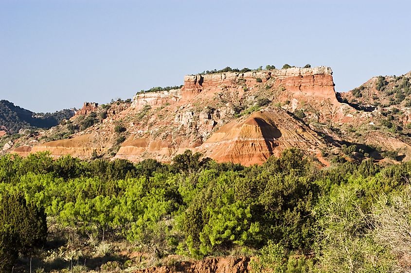 Sandstone formations in Palo Duro Canyon State Park, Texas