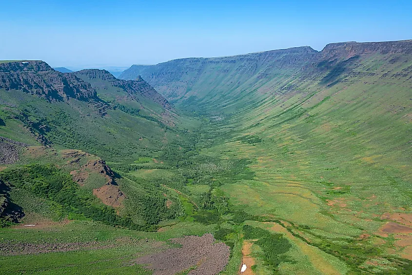 Steens Mountain rising over the high desert in Harney County, Oregon.