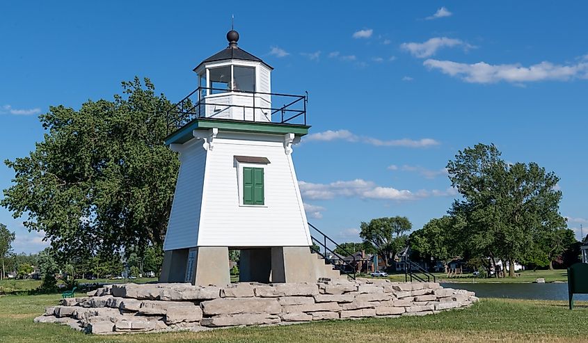 A beautiful shot of Port Clinton Lighthouse in Port Clinton, Ohio